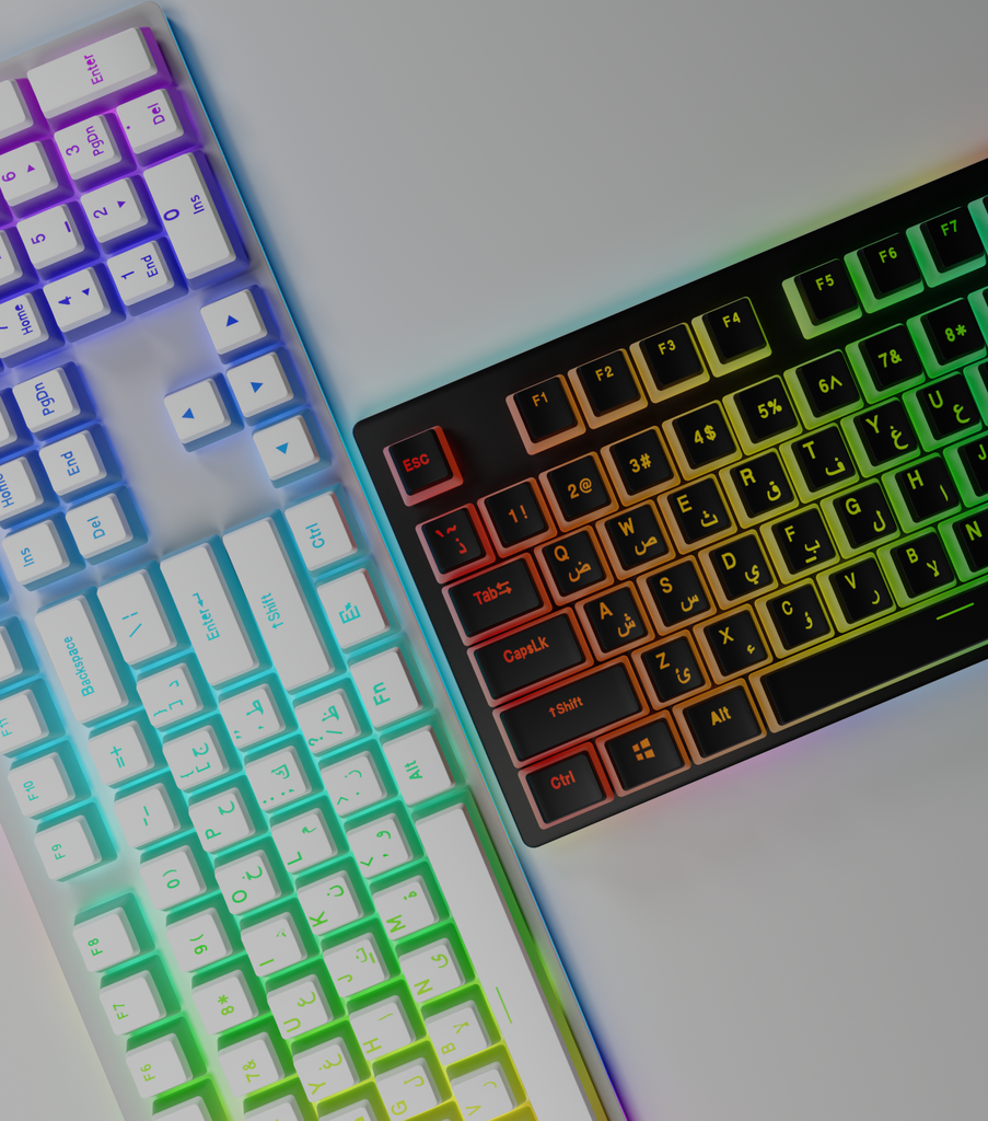 Black - Sarab Pudding Keycaps (Arabic/English) Layout – Camel Tech UAE