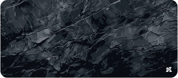 (B7D) Mudcrack Black - 2XL Mouse Pad