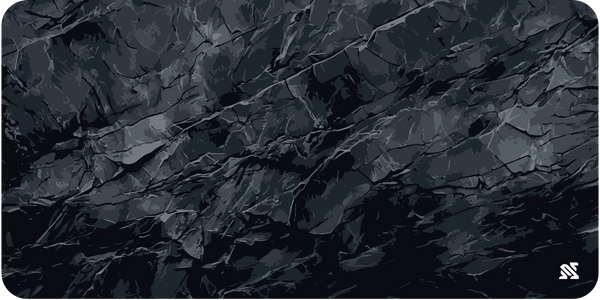 (B7D) Mudcrack Black - 3XL Mouse Pad