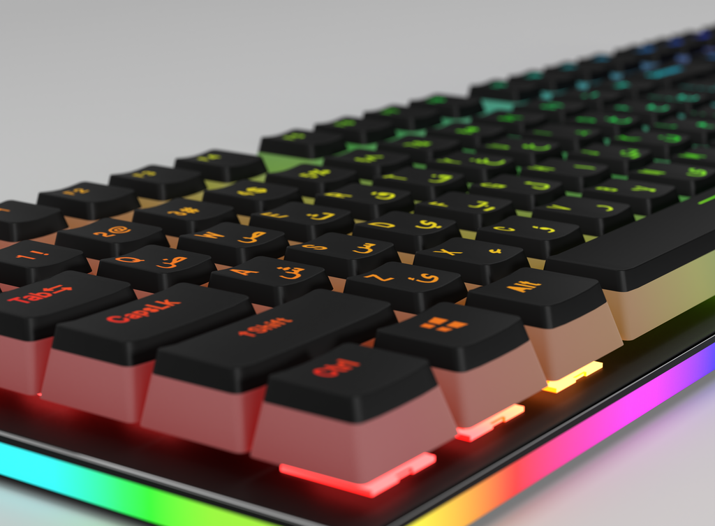 Black - Sarab Pudding Keycaps (Arabic/English) Layout – Camel Tech UAE