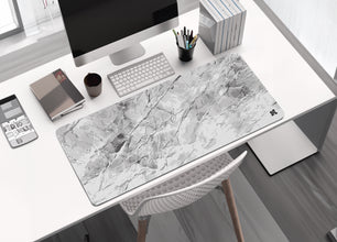 (B7D) Mudcrack White - 3XL Mouse Pad