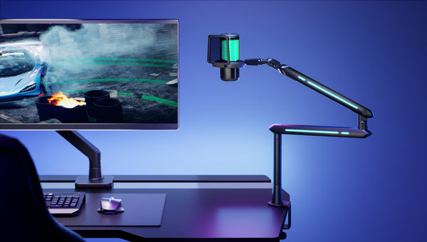 Black - RGB Low Profile Microphone Arm CT-MA02